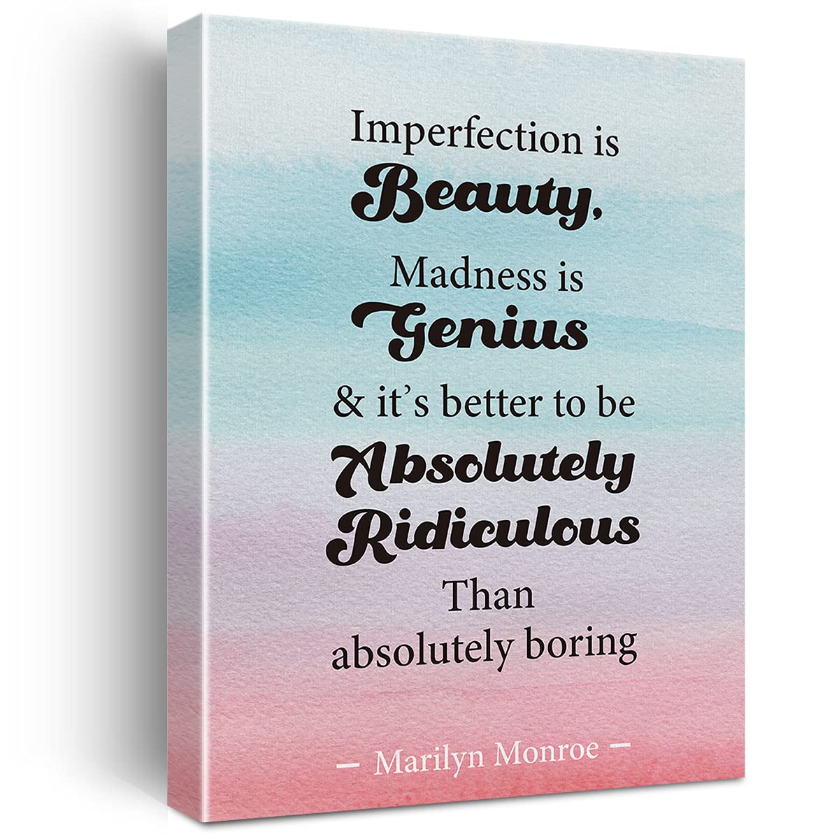 Inspirational Wall Art Marilyn Monroe Quote Imperfection Is Beauty Canvas |  Desertcart Seychelles, image size:1200x1200