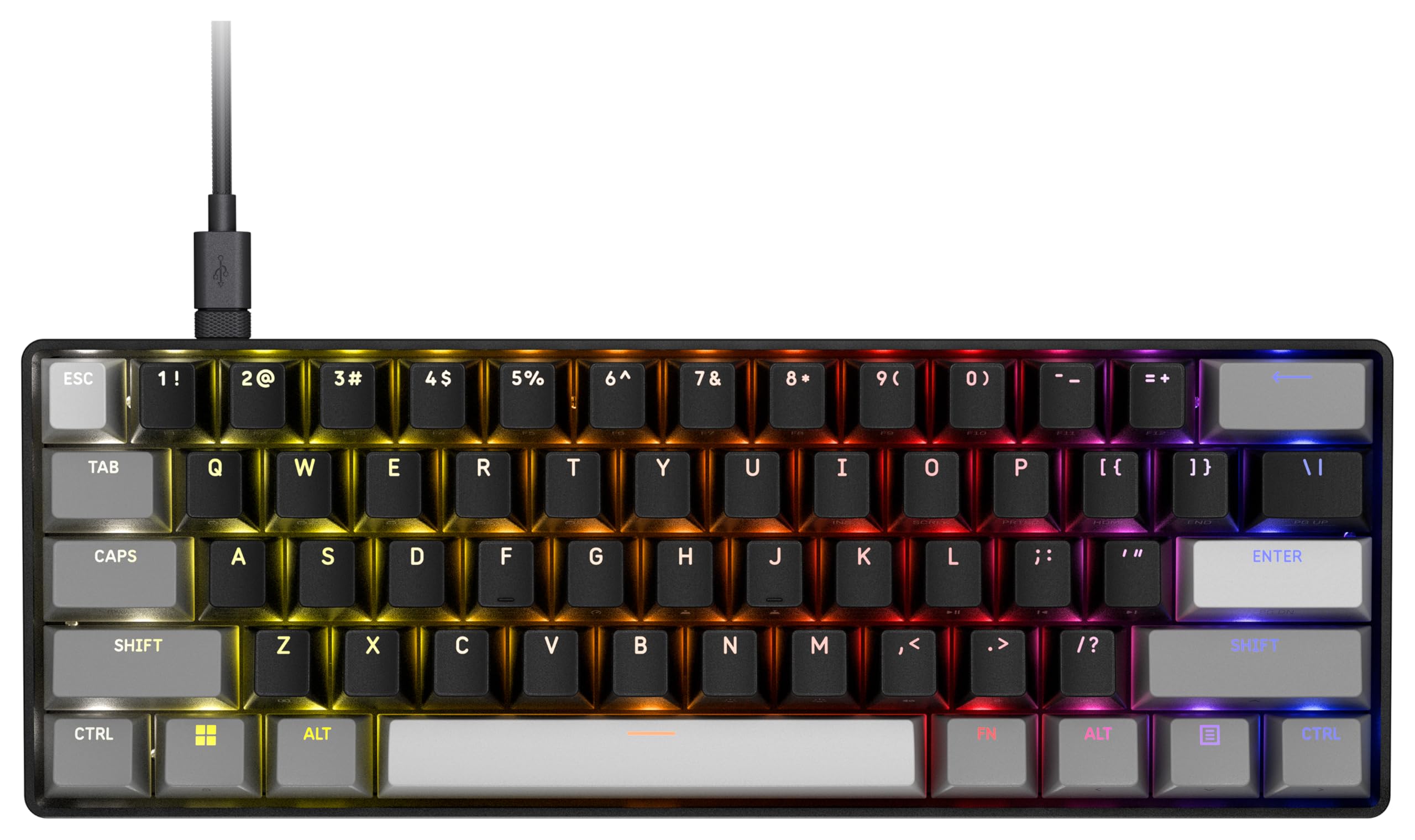 CORSAIR CLIPPER PRO MINI 60 Hall Effect FPS Gaming Keyboard – Rapid Trigger, SOCD, 8000Hz, Adjustable Actuation, IP57 Water & Dust, PBT Double Shot, Wired, RGB, US QWERTY, for Windows PC & Mac – Black-picture-10