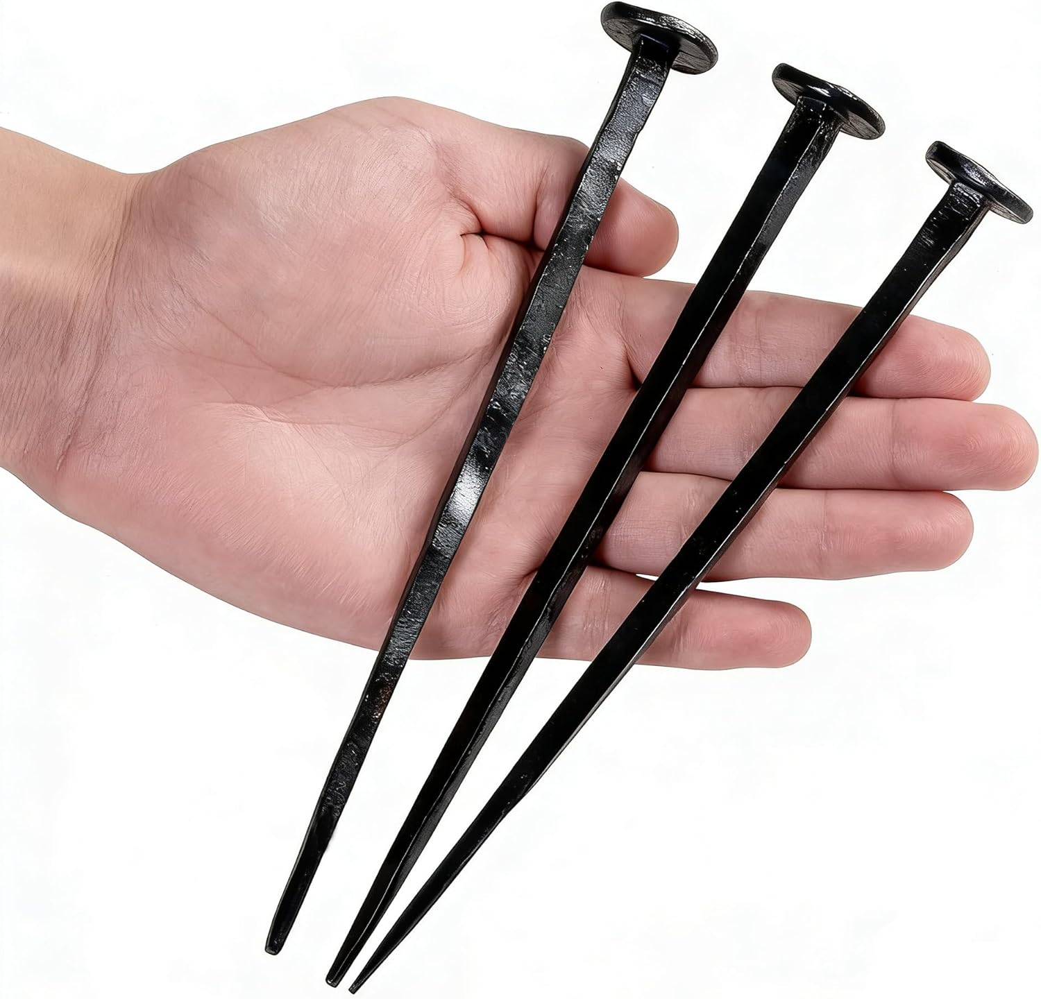3 Pcs Wrought Iron Decorative Nails,Jesus Cross,Confirmation Gifts,Christian Home Decor,Hand Forged Nails,Hand Forged Crucifixion Nails,Iron Nails,Jesus Crucifixion Flat Head Nail (3)