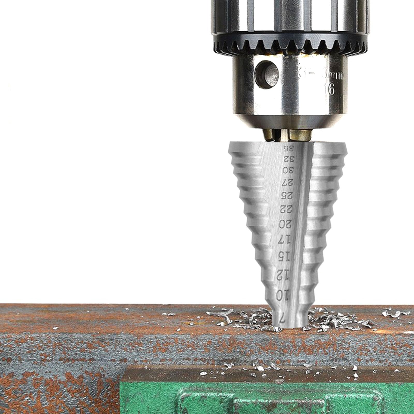 Stufenbohrer, Kegelbohrer, Schälbohrer, Spiralnut, Kegelbohrer, für Metall, Edelstahl, Aluminium, Kupfer, Holz und Andere Materialien, Erzielen Sie Eine Hervorragende Schnittleistung, Ø 5-35mm