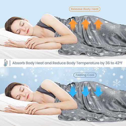 Miniatura 3 de Elegear Q-Max - Manta refrescante (tamaño King de 90 x 108 pulgadas), mantas refrescantes japonesas de arco frío de doble cara para dormir, manta de