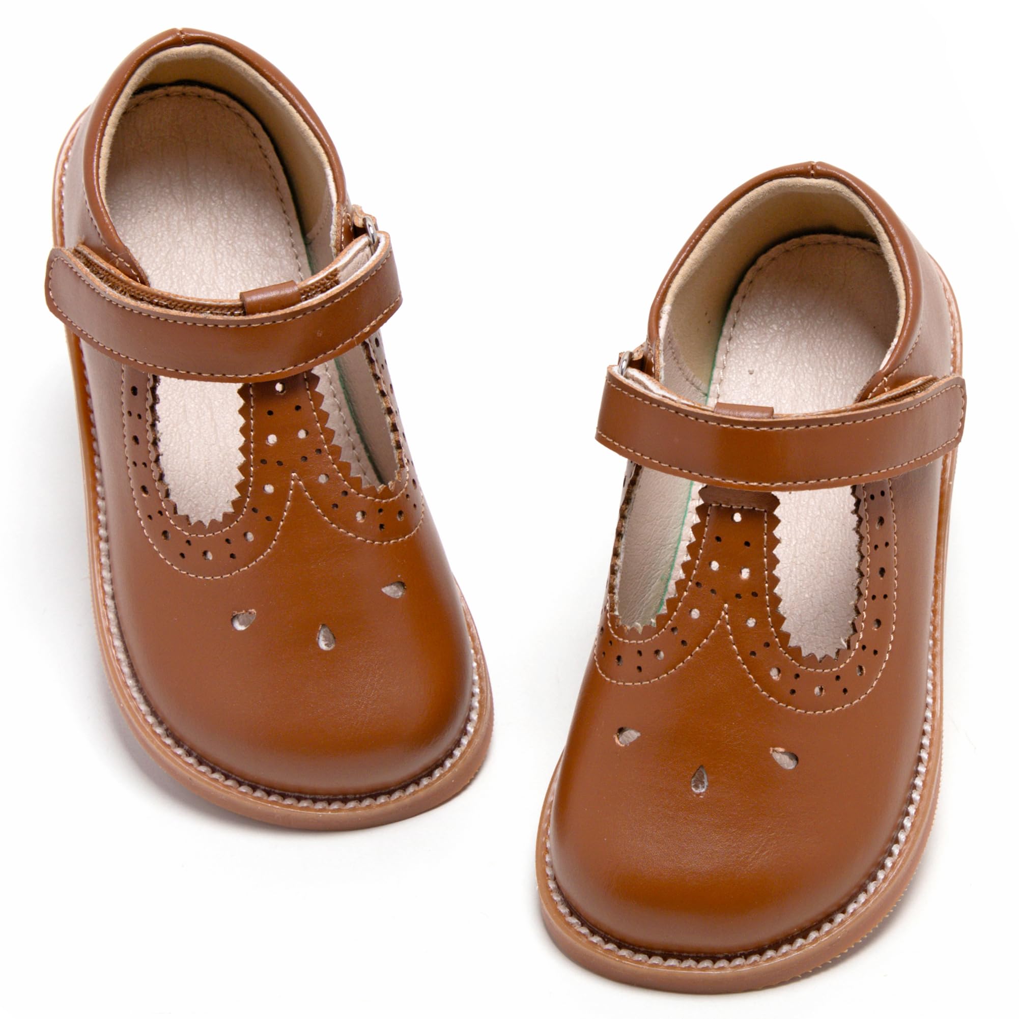 GINFIVE Toddler Girls Mary Jane School Oxford Dress Flat Shoes for Wedding