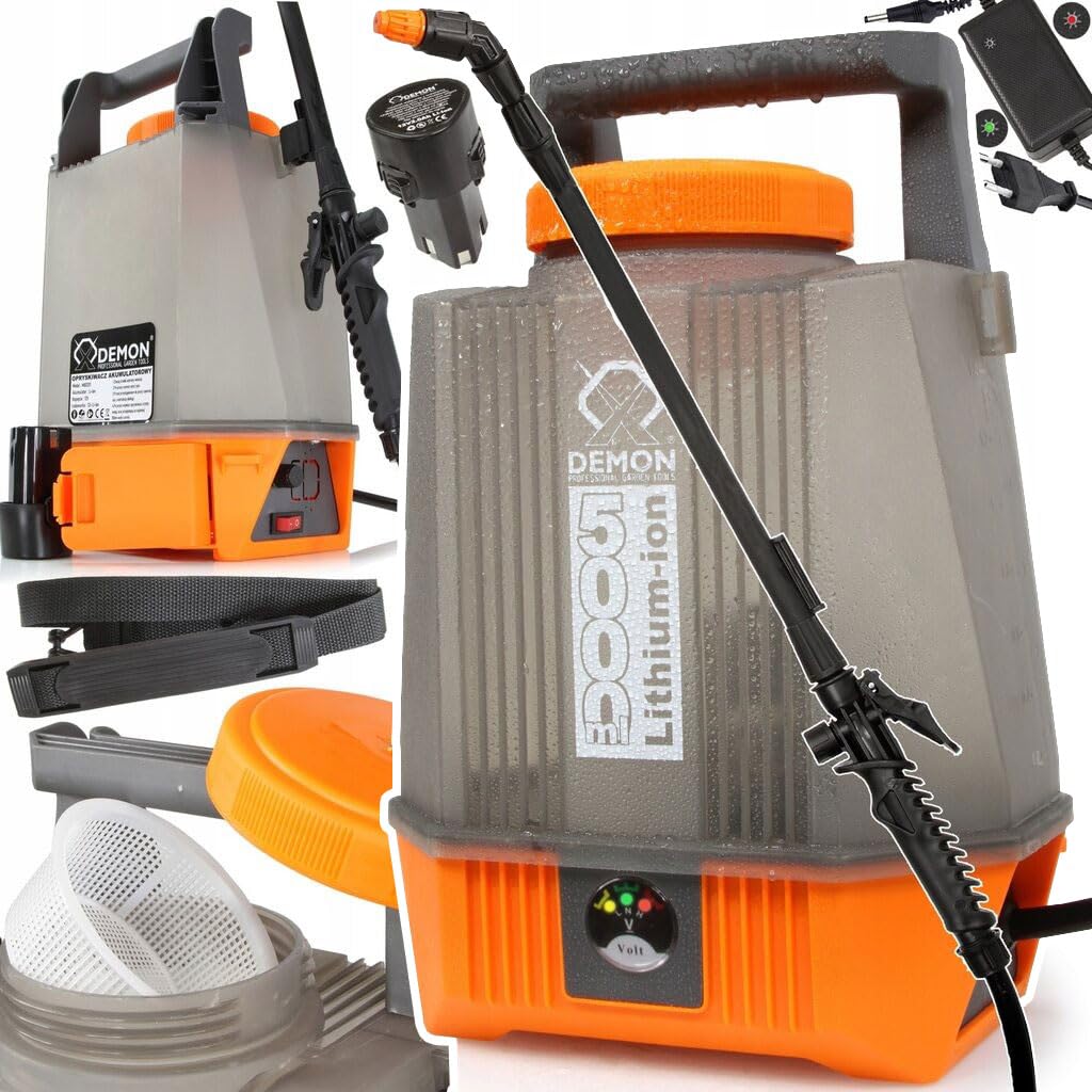 Atomizzatore Irroratore Nebulizzatore Elettrico a Spalla Zaino | da 5 Litri | Batteria Integrata 12V 2,5Ah | Pressione di Esercizio 1-4,5 Bar