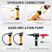 Vista 5 de Bomba de sifón de gas para gasolina, bomba de transferencia de líquido multiuso, bombas de sifón de líquido de aceite, herramienta de sifón