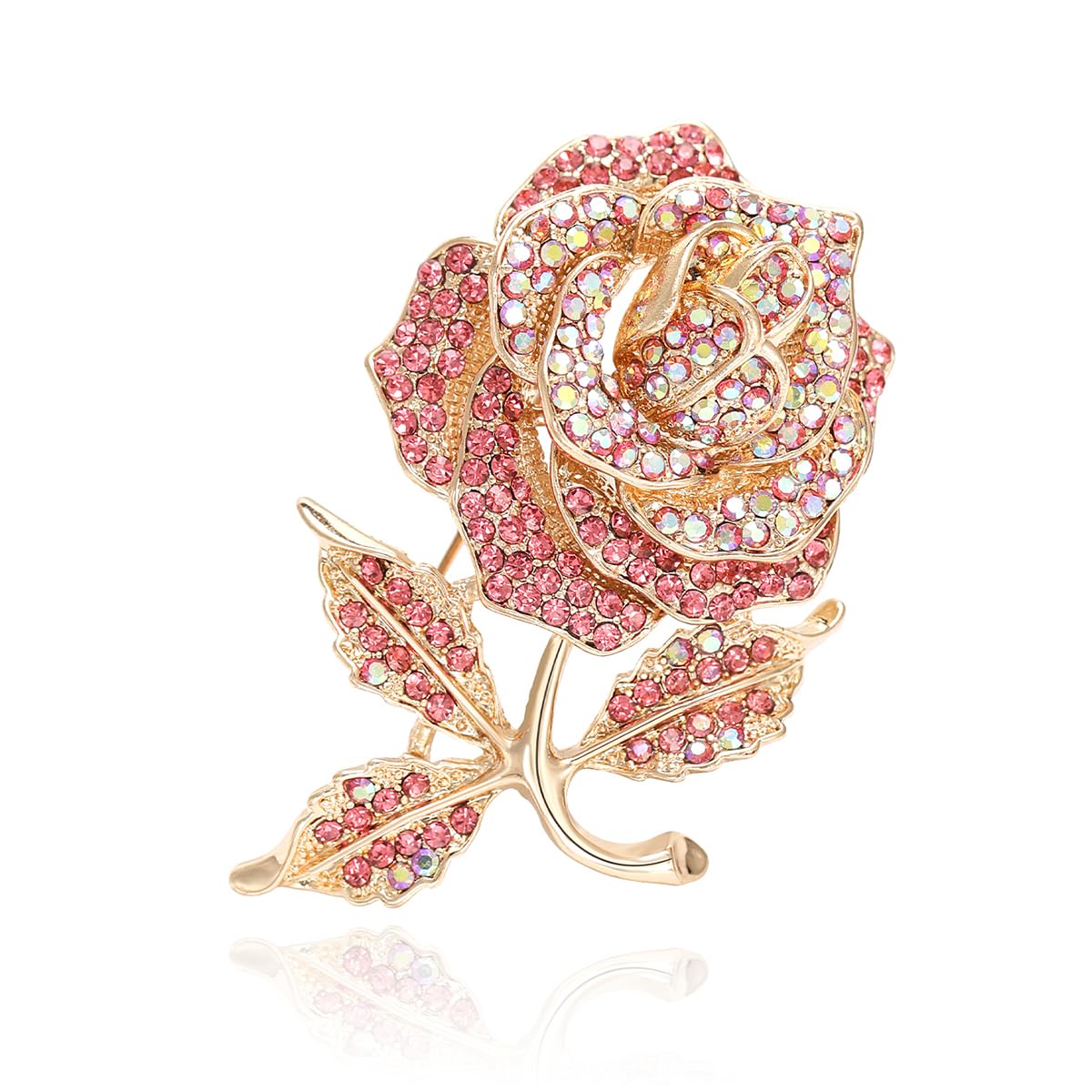 Brooch Pins for Women Girls Fashion Flower Crystal Rhinestone Pearl Jewelry