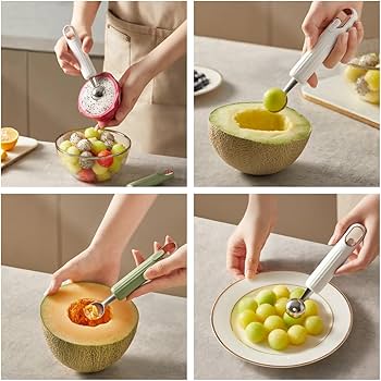 Amazon.co.jp: フルーツ用スプーン 彫刻ツール くり抜きスプーン