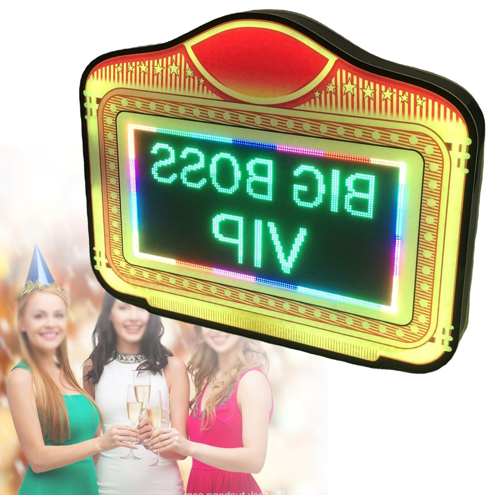 Tablero De Letras Con Pantalla Luminosa InaláMbrica, Color De Hoja De AcríLico Ajustable Por AplicacióN/Encaje De Pantalla Reemplazable/Fondo De Texto DináMico Opcional, Para Bodas