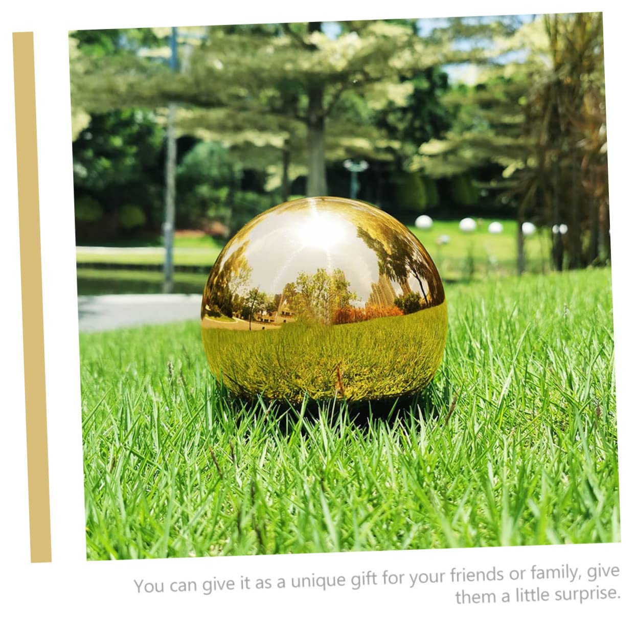 TOYANDONA Sphères Miroir de Jardin en Acier Inoxydable Or 8 Pièces