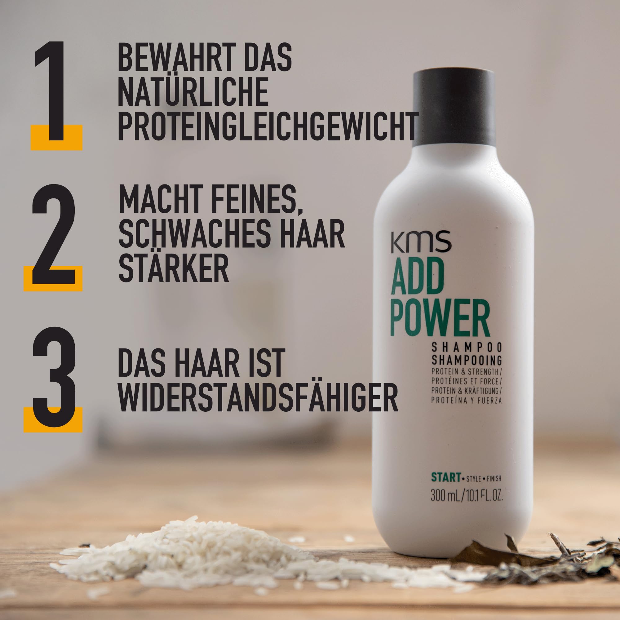 KMS ADDPOWER, Shampoo für feines Haar, 750 ml