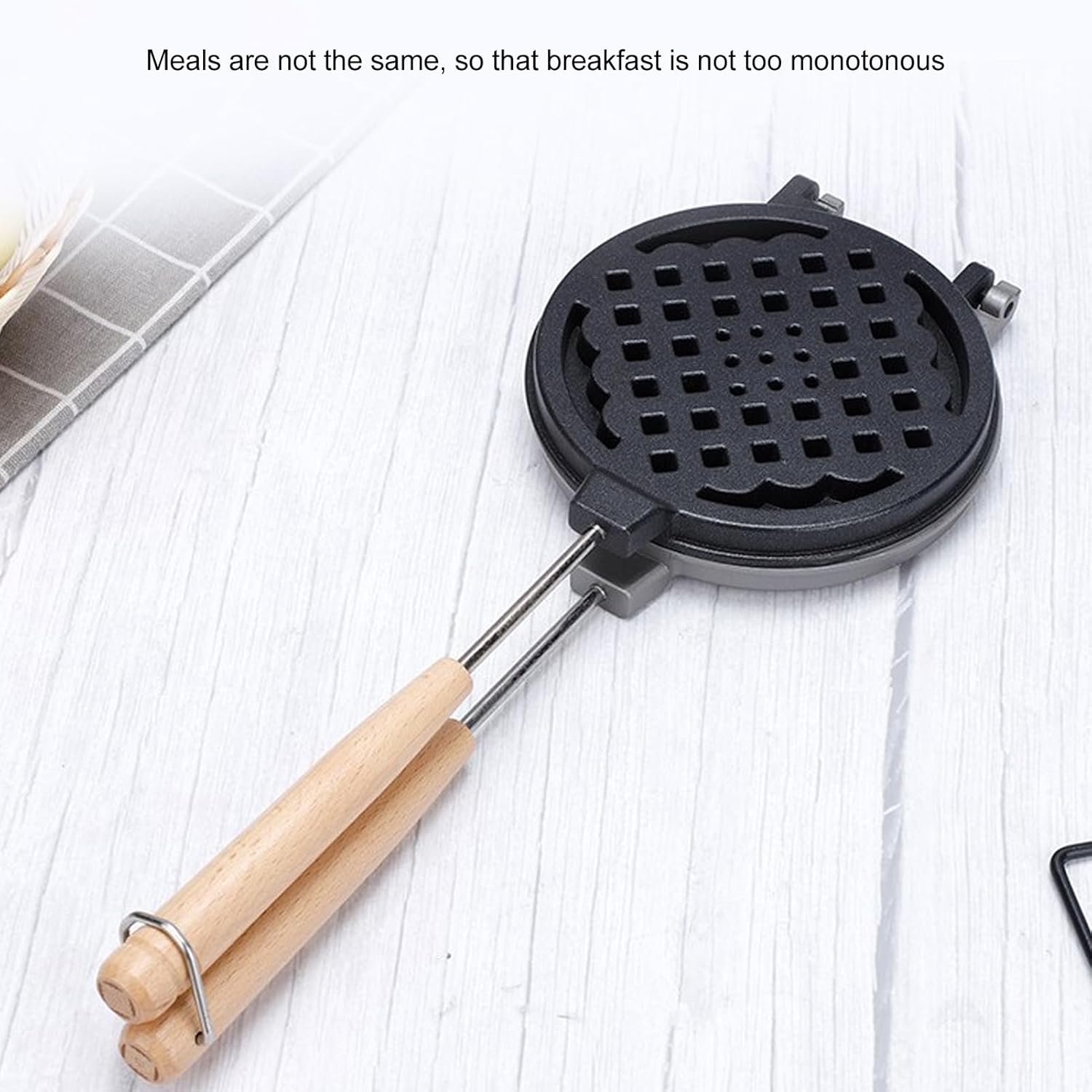 Cast Iron Waffle Maker Stove Top,Mini Nonstick Waffle Maker Pan Efficient Dual Sided Coating for Home Use for Waffles Toaster