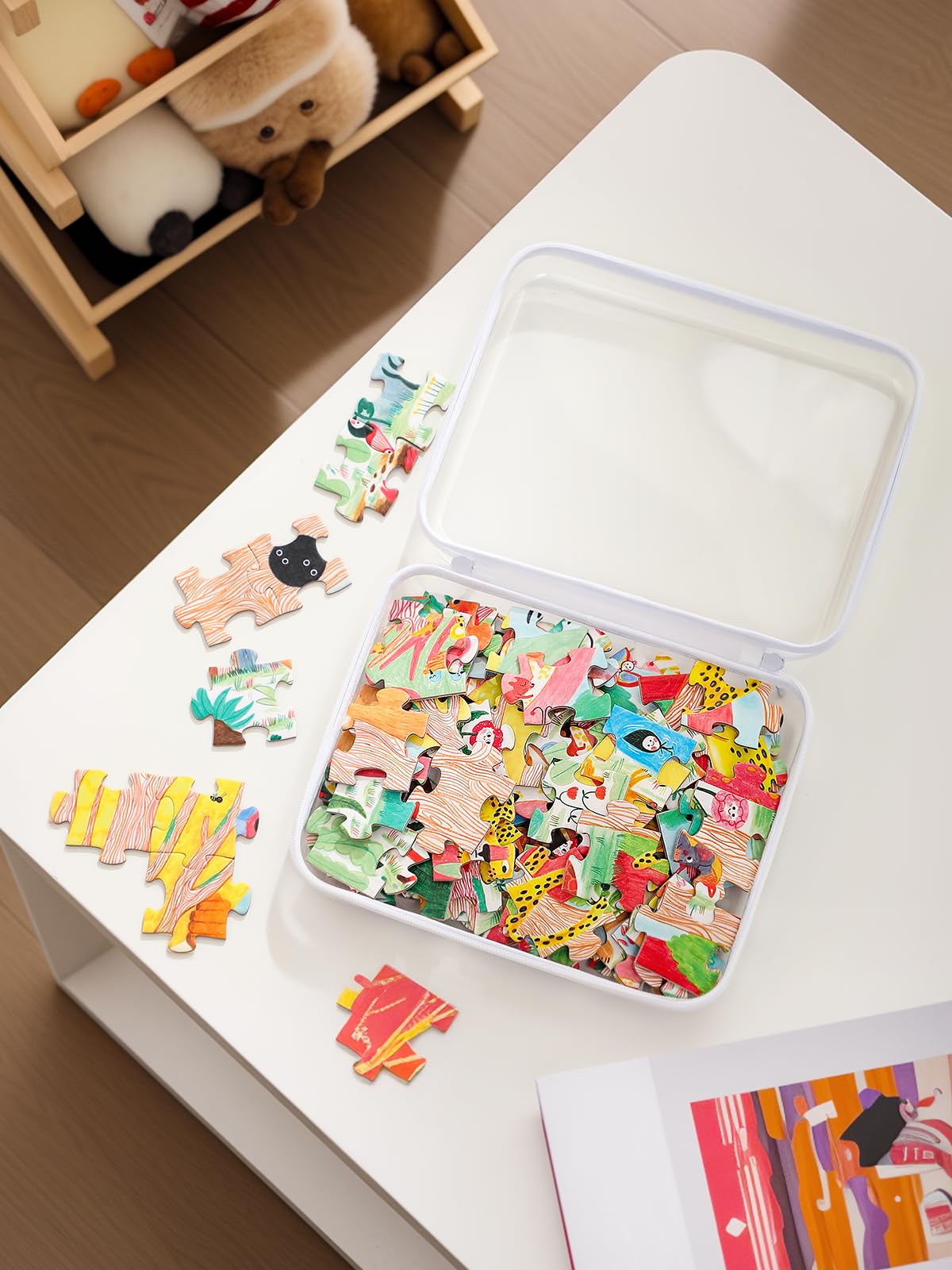CoiiJoii 3 fundas grandes transparentes con cremallera para organizar pañales, bolsa de cosméticos impermeable, organizador de juguetes para niños, estuche para lápices.