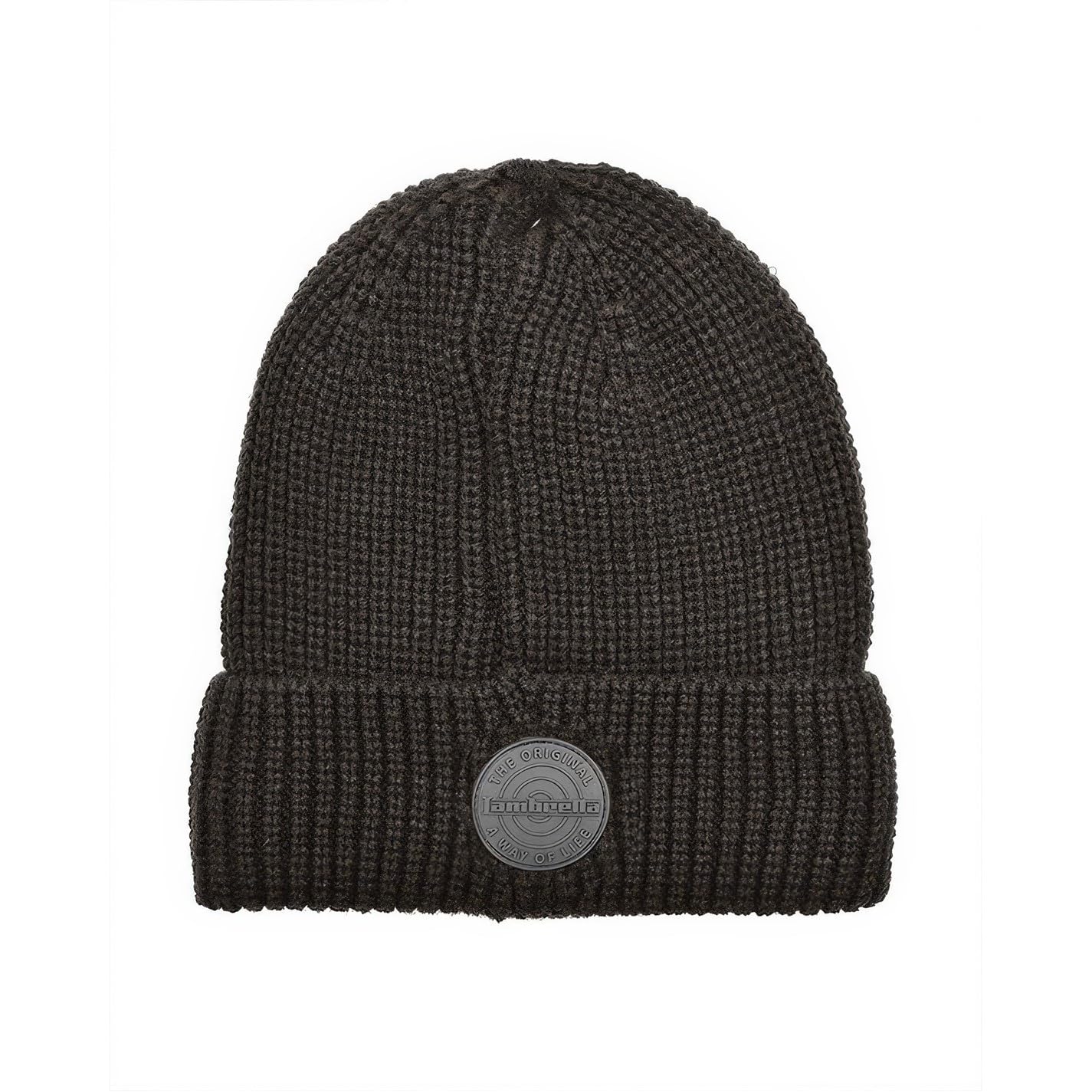 Lambretta Men's Black Unisex Lined Beanie One Size