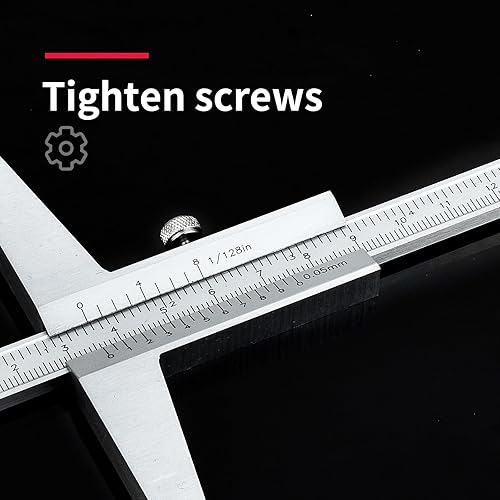Vista 12 de Vernier Pinzas de calibrador Herramienta de medición Micrómetro de acero al carbono pulgadas/métrico 0-6 pulgadas Rango 1/128 pulgadas Escala