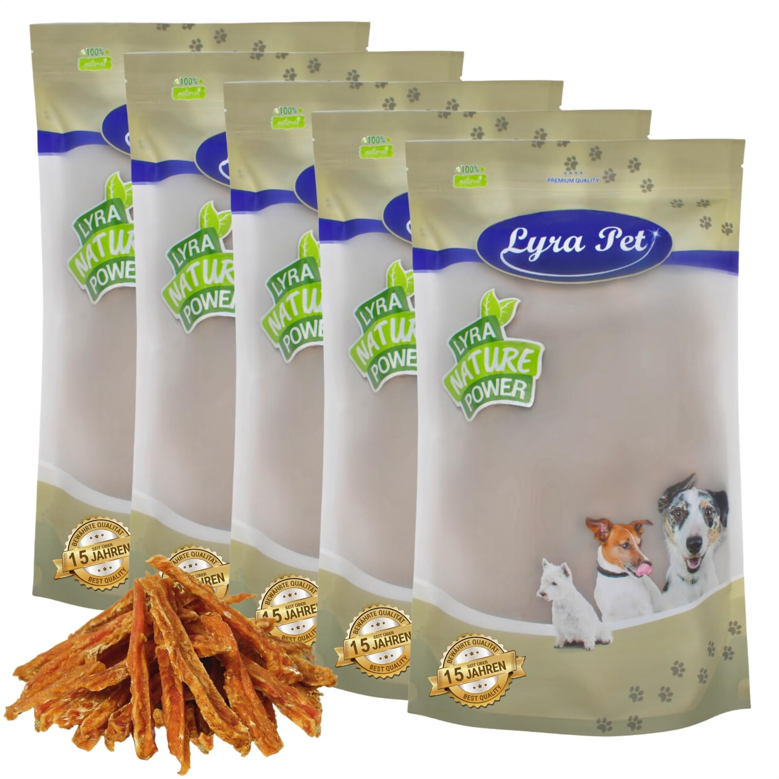 Lyra Pet® 5 kg Hühnerbruststreifen - Kausnack für Hunde | Leckerli für Hunde – Proteinreicher Kauartikel mit Huhn – Idealer Belohnungs- und Trainingssnack – Gut verträglich