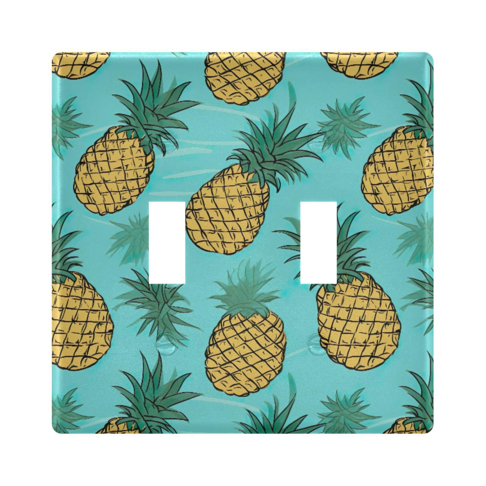 UMIRIKO Pineapple Light Switch Cover Plate Covers Decorative Double Toggle Home Decor 202a8690
