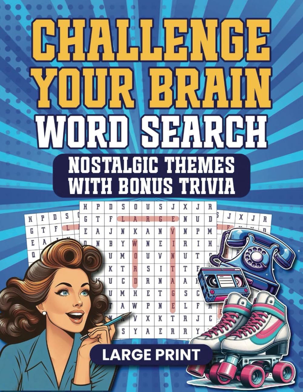 Challenge Your Brain Word Search: Nostalgic Themes with Bonus Trivia