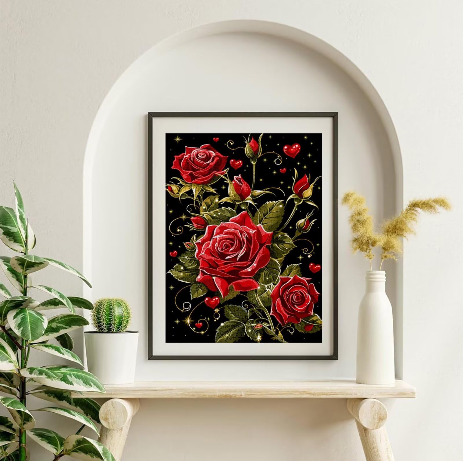 Puzzle 4000 Pièces Rose, Puzzle 4000 Pièces Adultes et Enfants, Puzzles Bois avec Une Boîte d'emballage Exquise, Jeu Éducatif Puzzles Fleur, Noël Decoration Maison, Cadeau Femme, Cadeau Homme H-4670