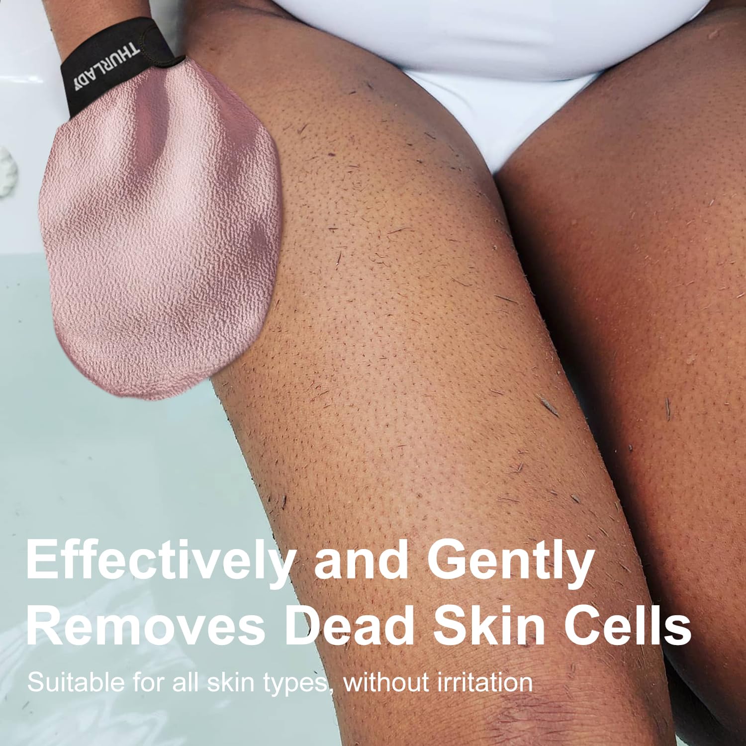 Guante exfoliante profundo, guante exfoliante para ducha, removedor de piel muerta y exfoliante de piel para cuerpo, guante exfoliante corporal para queratosis pilaris, guante de exfoliación corporal,