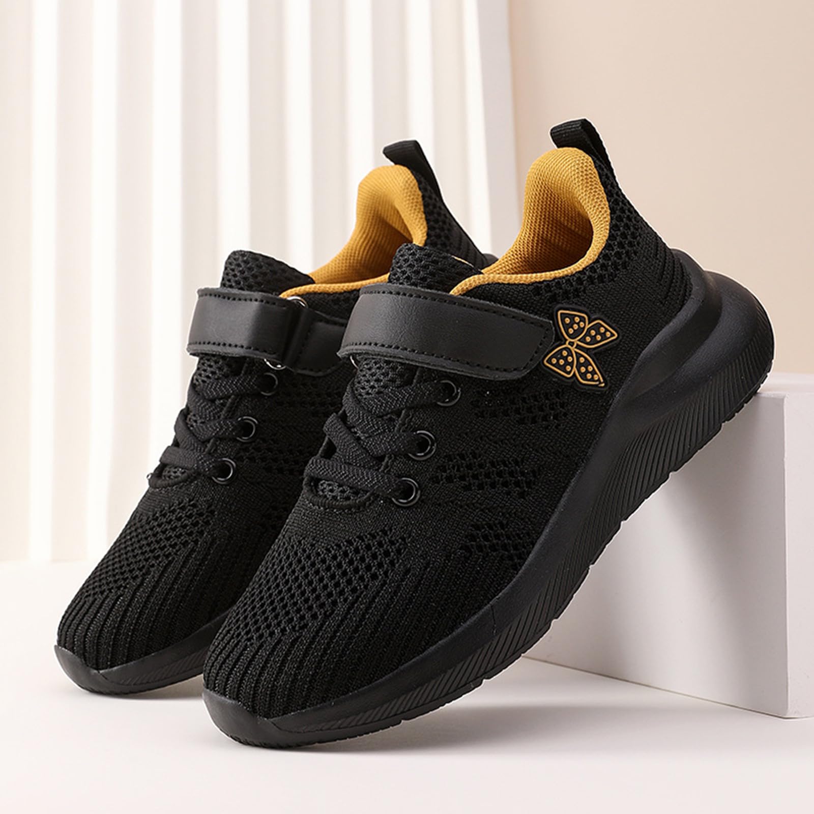 Genérico Moda para niñas Zapatos Casuales,Calzado Deportivo Suave Cierre fácil y práctico Transpirable al Calor Zapatillas de Correr Deportivas Suela Antideslizante Uso en Todo el año