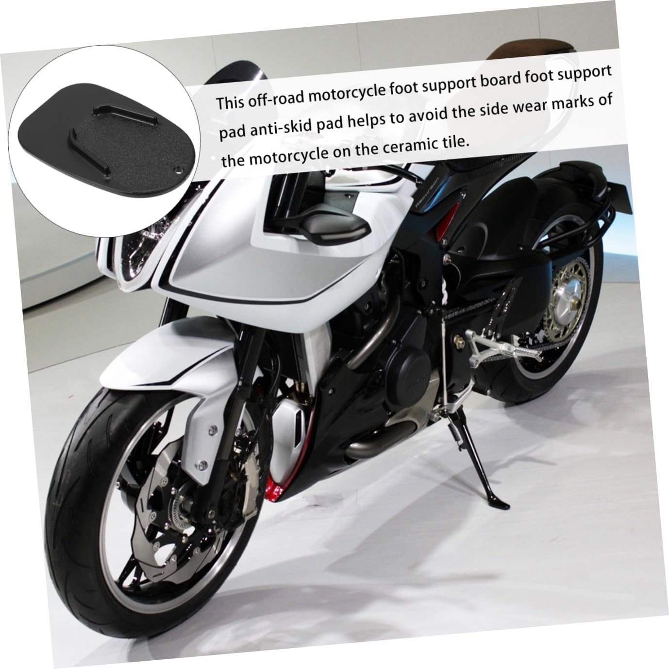 1pc Motorcycle Kickstand Pad Lightweight Non- Side Stand Extension Plate for Enhanced Stability Compact Design Fits Bags for Parking and Protecting Garage Floors