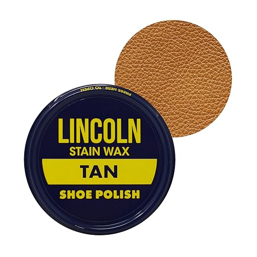 Lincoln Stain Wax Shoe Polish - 2-1/8 oz (Tan)