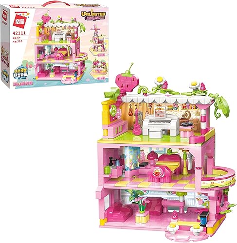 Kit de juguetes de construcción de casa 3 en 1 para niña, compatible con ladrillos Lego, gran regalo para niñas de 8 a 12 años (580 piezas)