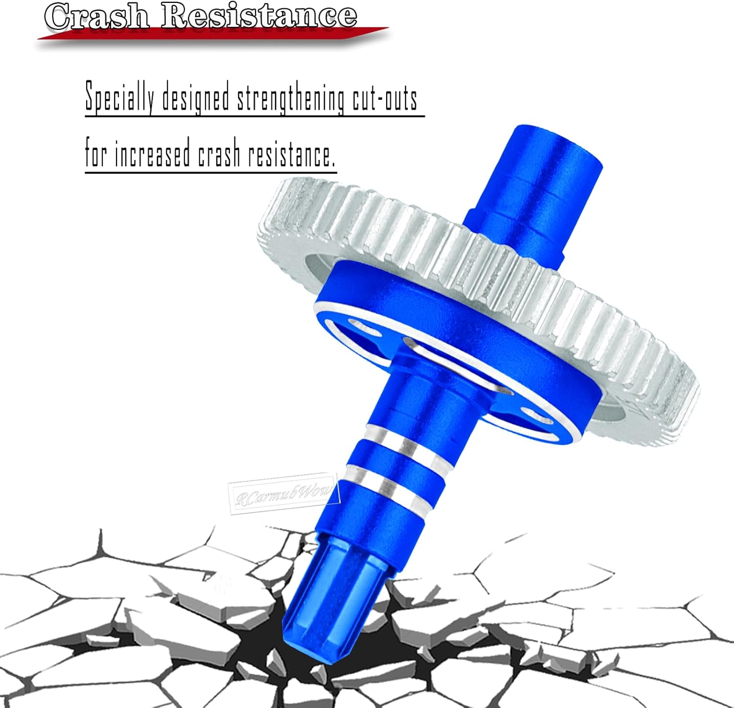 RC 0.8Mod 57T Slipper Clutch Upgrades Part for 1/10 Granite Senton Big Rock Vorteks 3S,Kraton Outcast 4S,1/8 Typhon 3S,Metal 57T Spur Gear w/ 20T 21T Pinions & Slipper Shaft,Navy Blue
