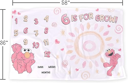 Miniatura 7 de LOGOVISION Sesame Street Elmo - Manta para bebé, 36 x 58 pulgadas, Elmo G para crecer, unisex, para bebé niño y niña