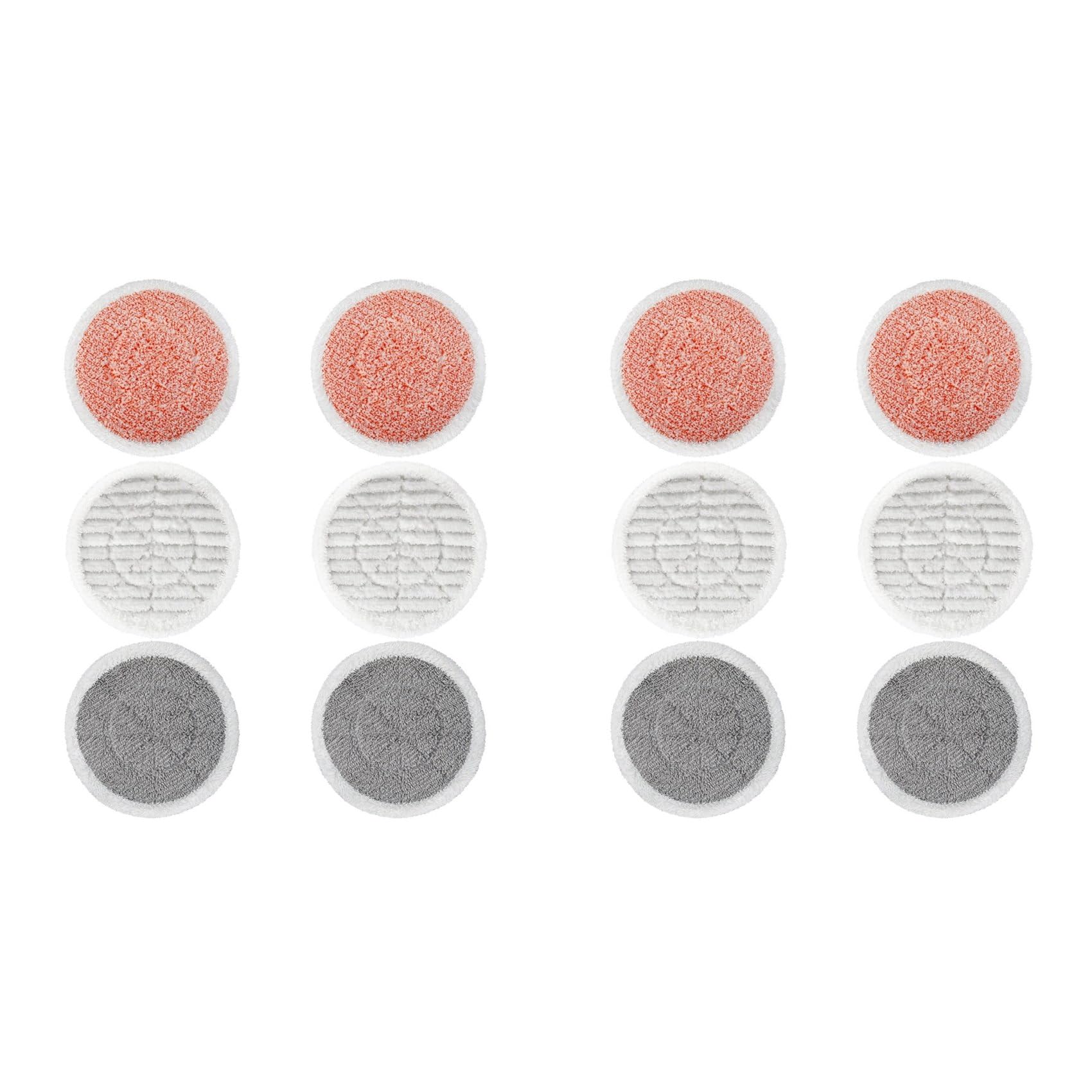 Aundhegrtt 12x Replacement Steam Mop Pads for S7001 T2 T21 S6002UK Steam Mop, Reusable Steam & Scrub Cleaning Pads