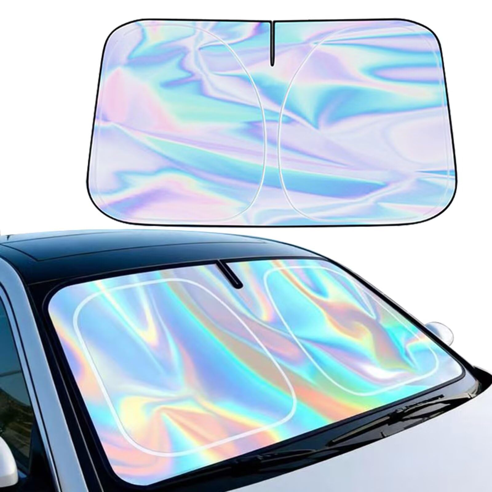 TFIUMCRGW For Toyota Yaris 1999-2025 XP10 XP20 XP30 XP40 XP60 Car Windshield Sunshade Front windshield sun visor UV Protection Sunshade for Heat Block Keep Vehicle Cool,B