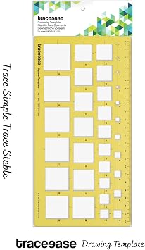 Traceease Geometric Drafting Sqaure Template Drawing Stencil, Designing Template Measuring Ruler