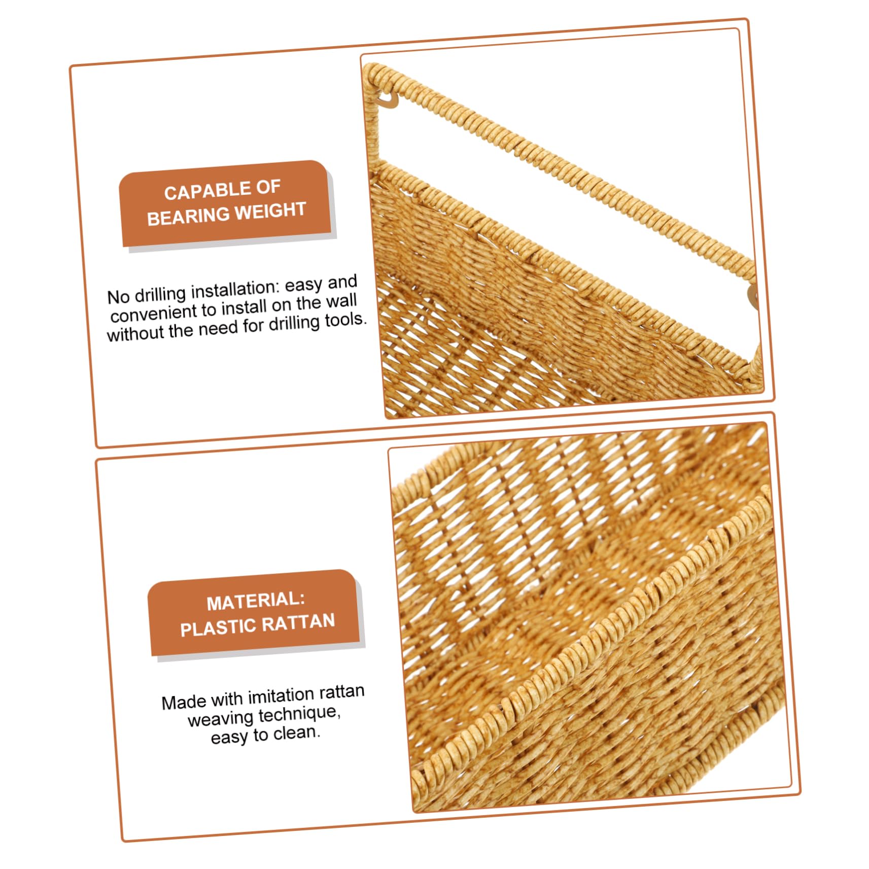 Cabilock Panier De Rangement Décoratif Panier Rotin Pour