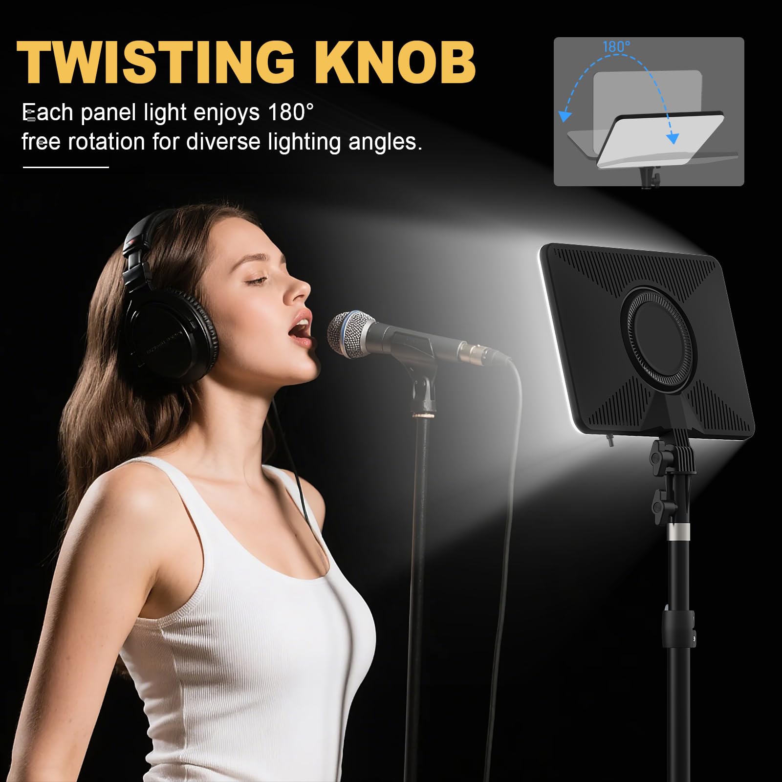 Anautin - Kit de iluminación de fotografía Mejorado de 30 W, Paquete de 2 Luces LED de Video para grabación de Video, Luces de Estudio de 3700 Lux con Soporte de trípode para fotografía, transmisión