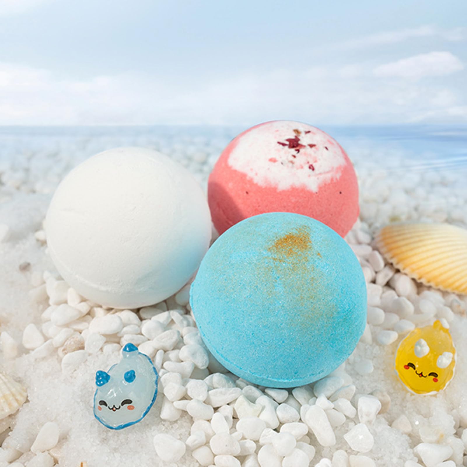 Bath Ball For Kids With Toy Inside, Kids Bath Salt Ball, Land & Sea Toys, Handmade Natural Organic 12 Pieces For Dry Skin Moisturize — view 3