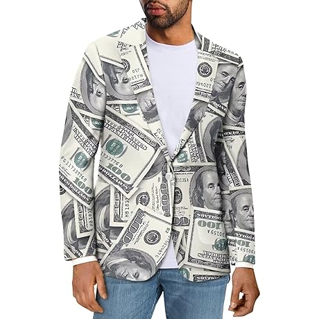 Men's Slim Fit One Button Notched Lapel Blazer for Prom
