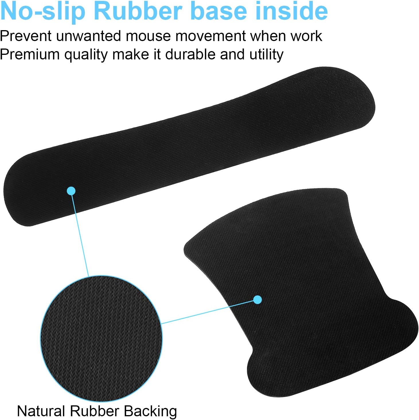 Ergonomic Mouse Pad with Wrist Support and Keyboard Wrist Rest Pad Set, iDonzon Cute Wrist Pad with Non-Slip Rubber Base and Raised Memory Foam, Easy Typing & Pain Relief, Abstract Marble : Office Products