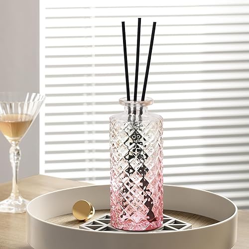 Miniatura 7 de ComSaf Juego de 12 jarrones de cristal, pequeños jarrones de diamante a granel, mini jarrones de flores para centros de mesa, centro de mesa de