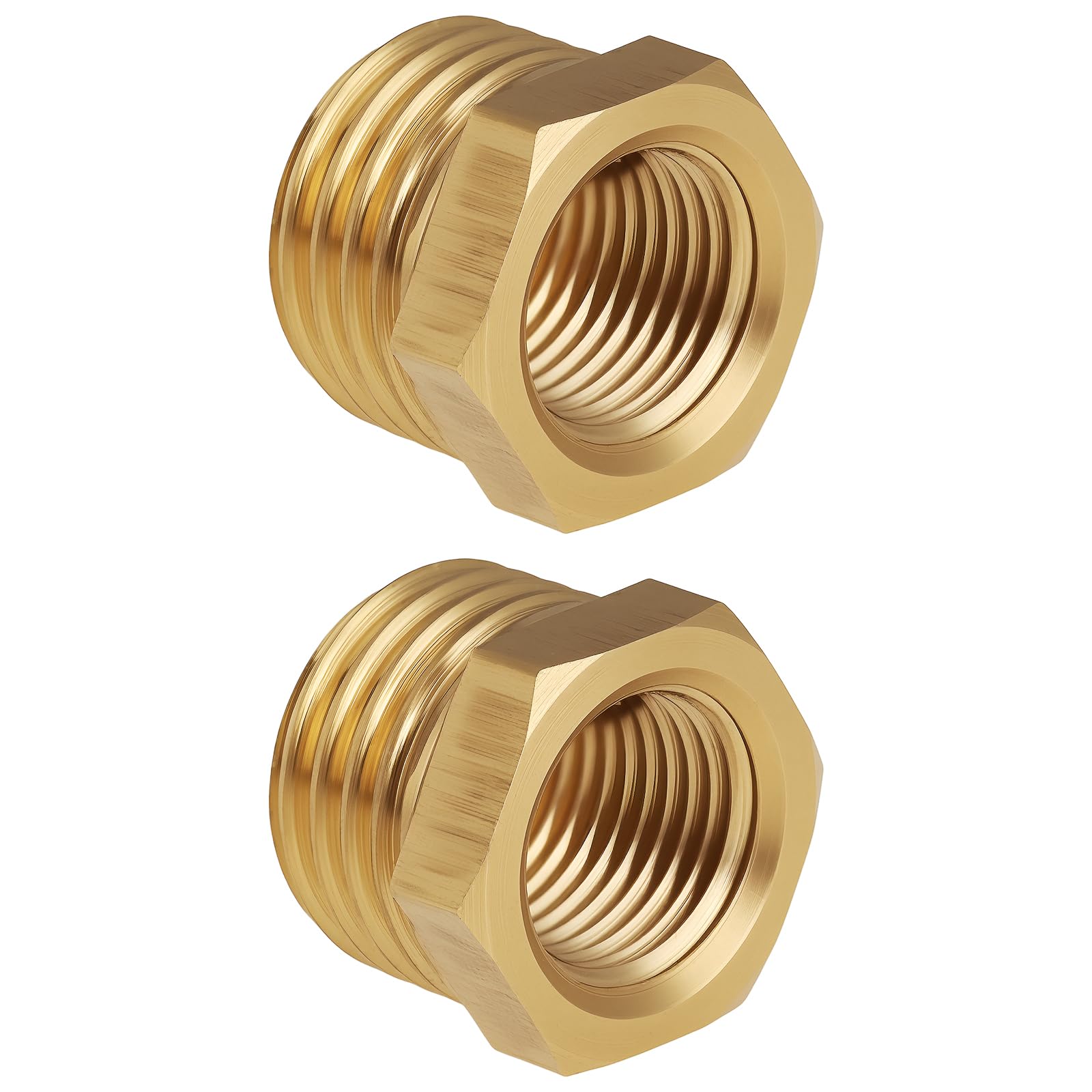 SG Store 2pcs M14x1.5 Male to M10x1 Female Brass Reducer Adapter for Plumbing Pipes