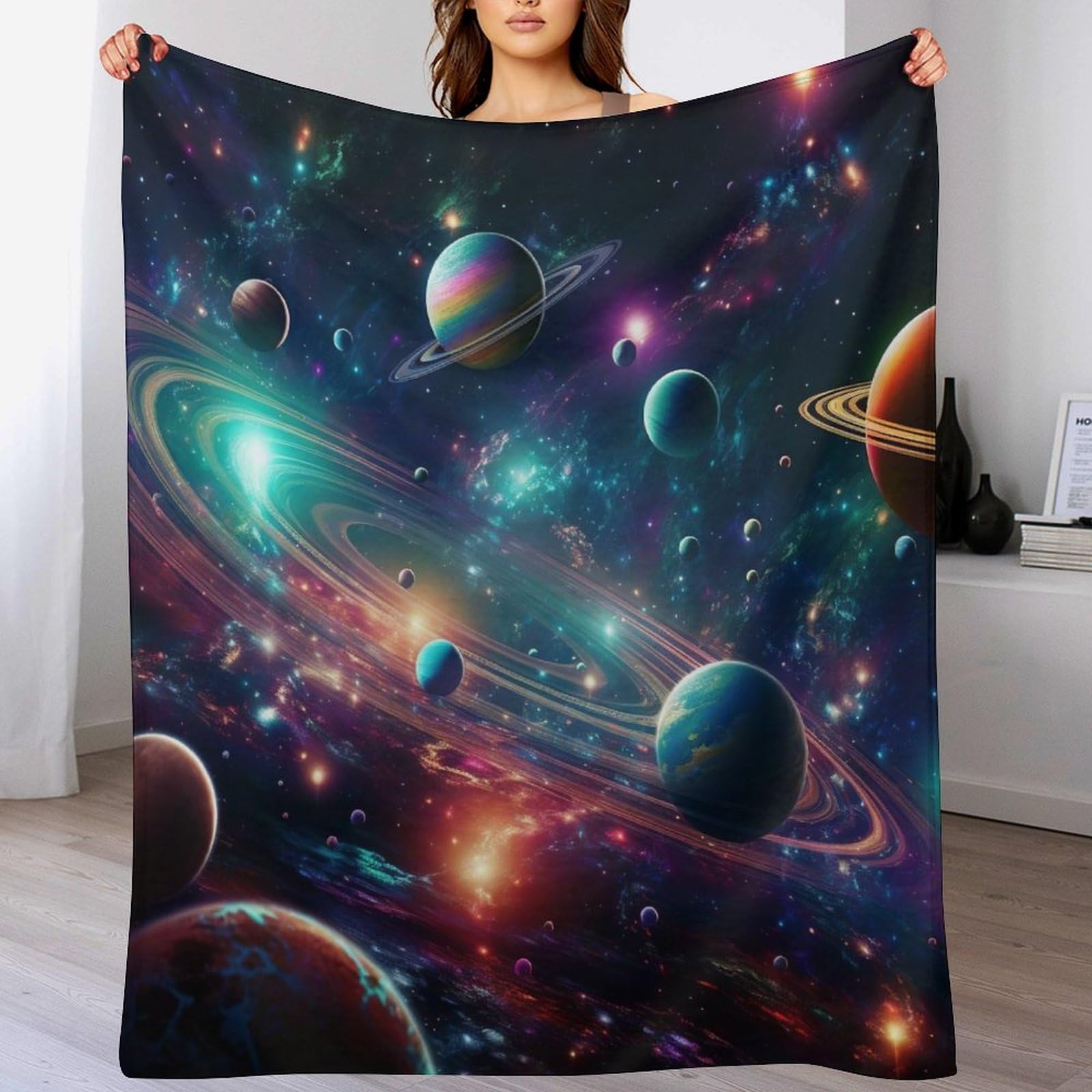 Couverture starry sky en flanelle, le cadeau parfait pour adultes et enfants