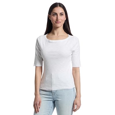 Lilla P Elbow Sleeve Boatneck Women