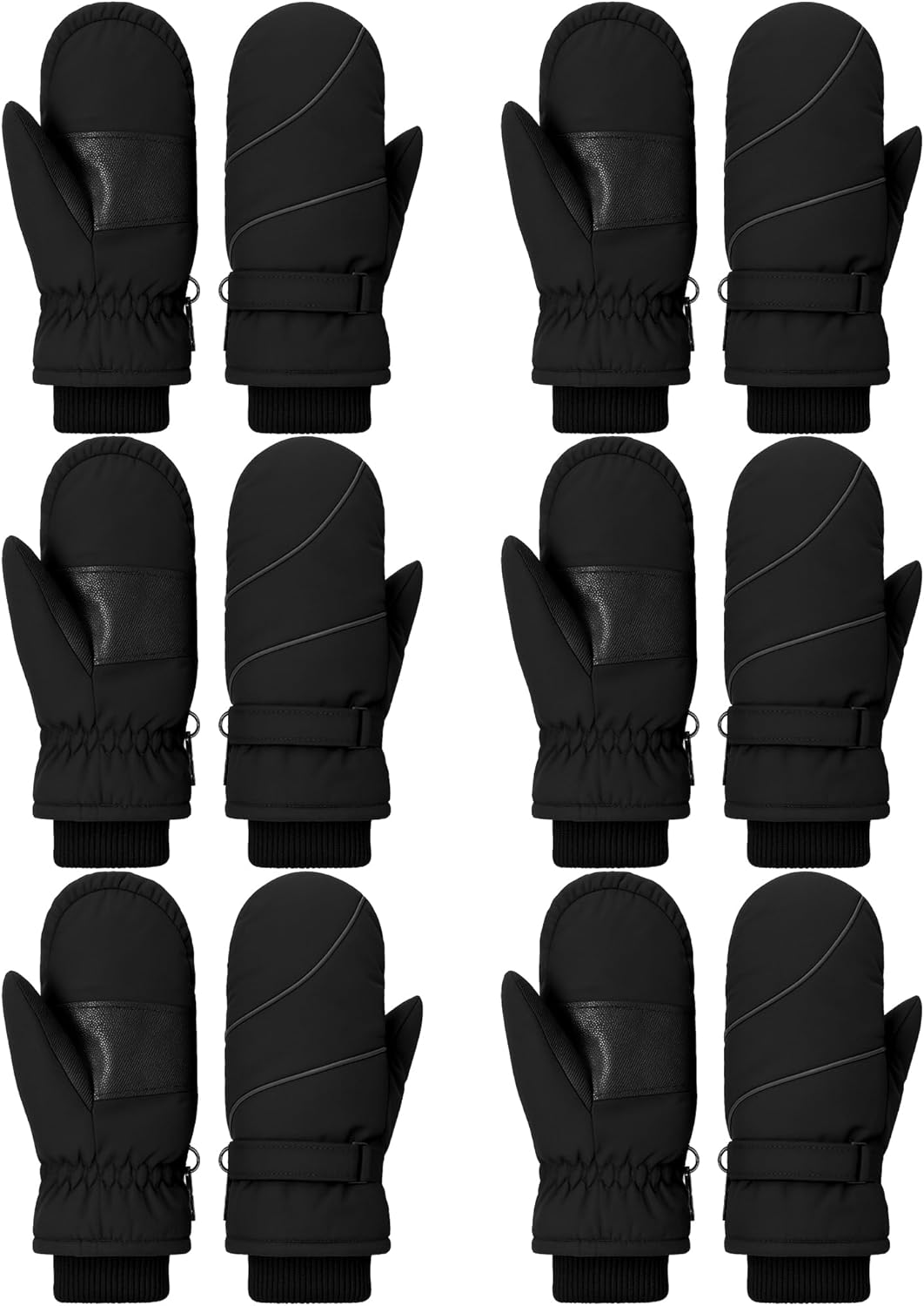 SATINIOR 6 Pair Winter Snow Mittens for Kids Waterproof Toddler Ski Gloves for Children Outdoor Activities