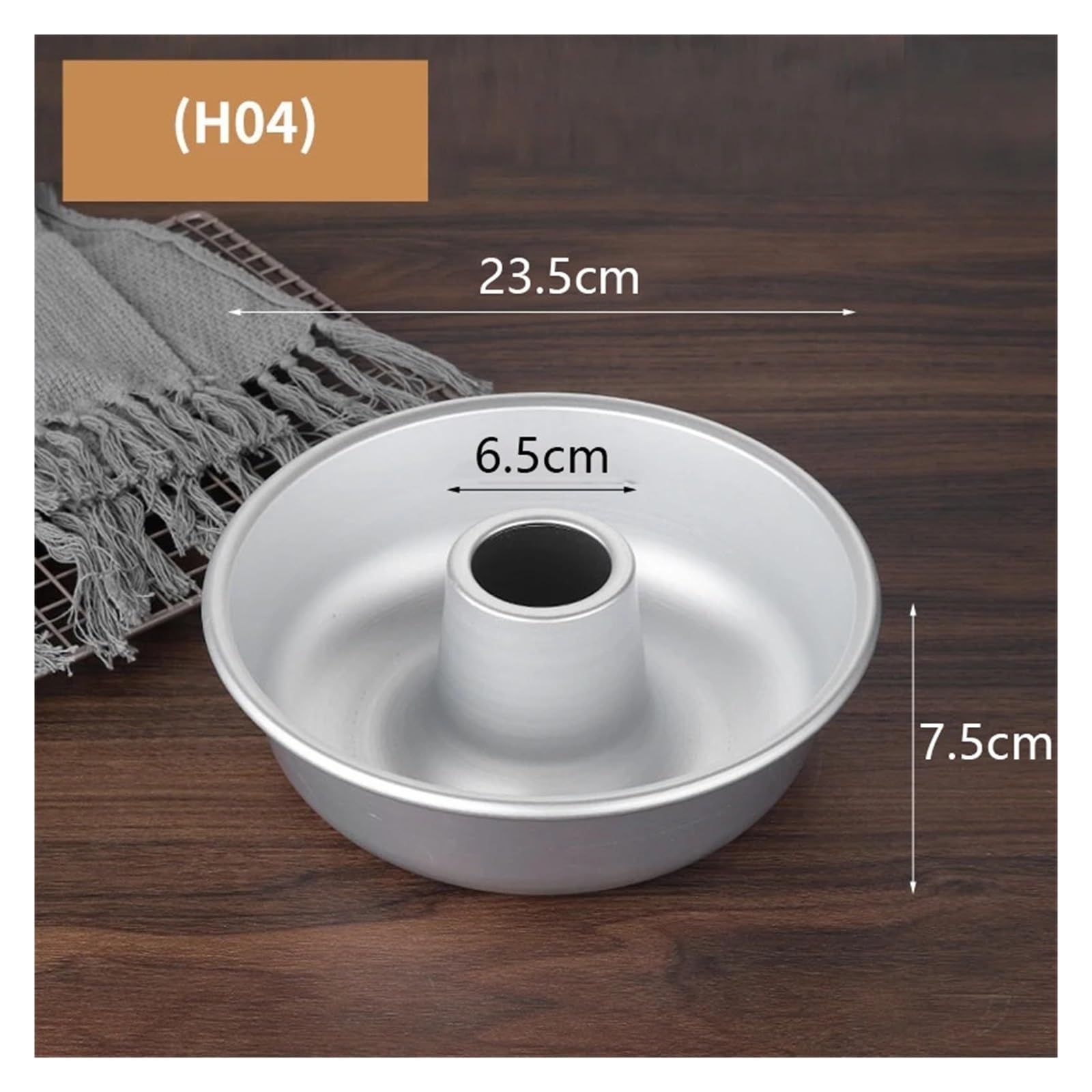 Genérico Molde for pastel con forma de anillo aluminio, for hornear donuts pequeños/lager/gigantes, 1 ud(H04)