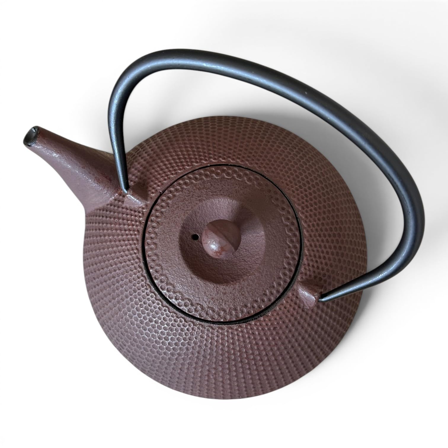 SO SKIN IDASY Théière en fonte japonaise marron 800 ml avec filtre inox, intérieur émaillé, garde la chaleur, design zen élégant, idée cadeau