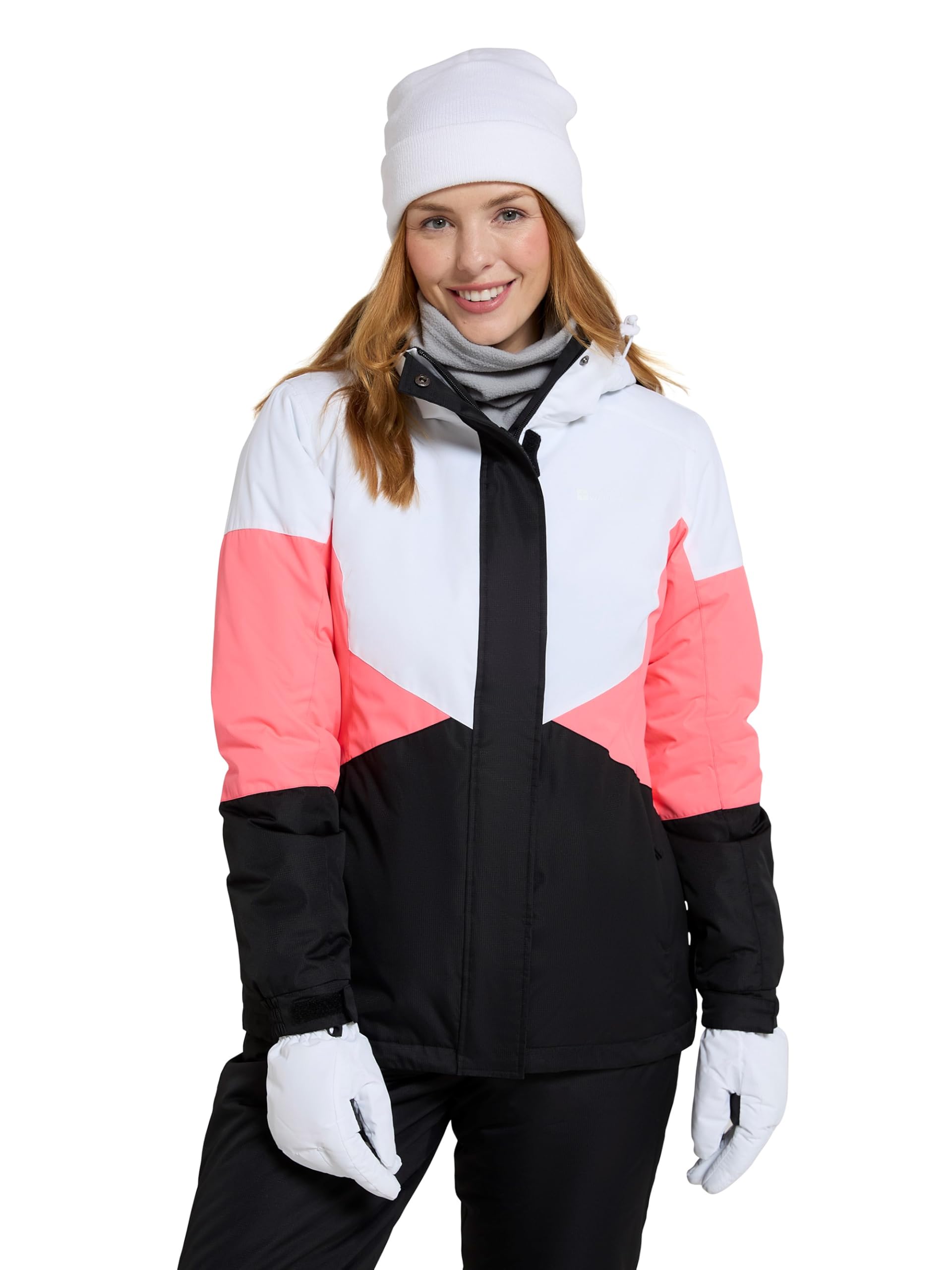 Mountain Warehouse Women's Monochrome Moon Ski Jacket - Snowproof, Adjustable Hood - Ideal For Sports, Skiing, Snowboarding Size 18