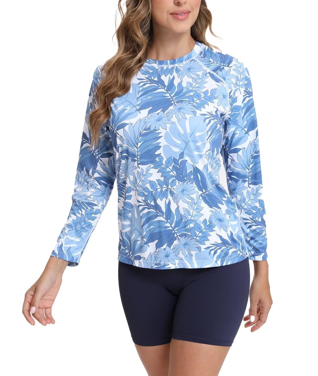 eteoepo Women's Rash Guard UPF 50+ Quick Dry UV Protection Swim Shirt Long Sleeve SPF Sun Shirts for Women-picture-38