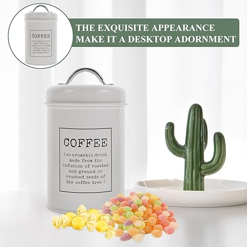 Miniatura 4 de Luxshiny Recipiente de lata de té, café, té, azúcar, harina, recipiente de metal para almacenamiento de alimentos para hojas sueltas, té, café,