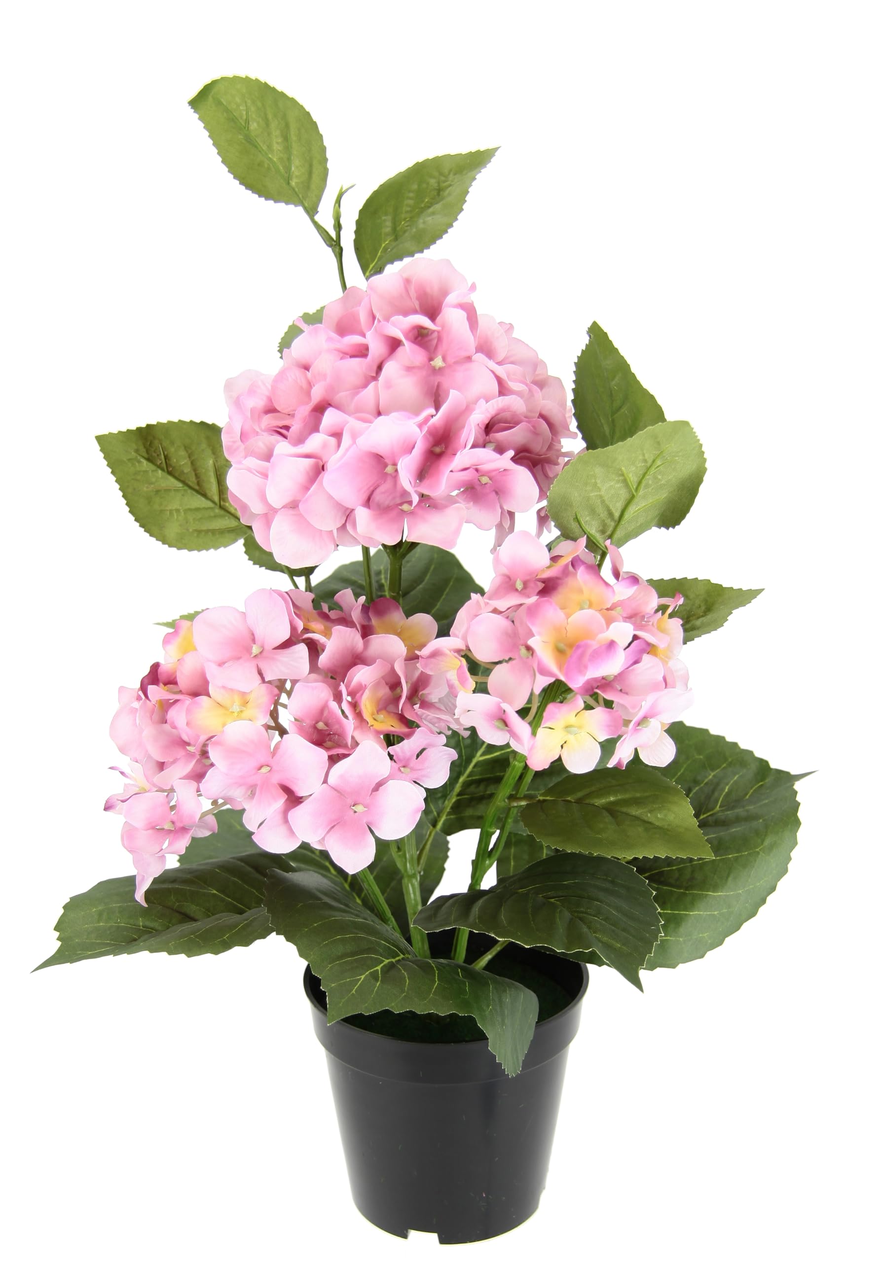 Flair Flower Hortensia artificial en maceta, flores artificiales, arbusto de hortensias, planta artificial, planta de balcón, arbusto, planta artificial, decoración de terraza, planta en maceta, boda,