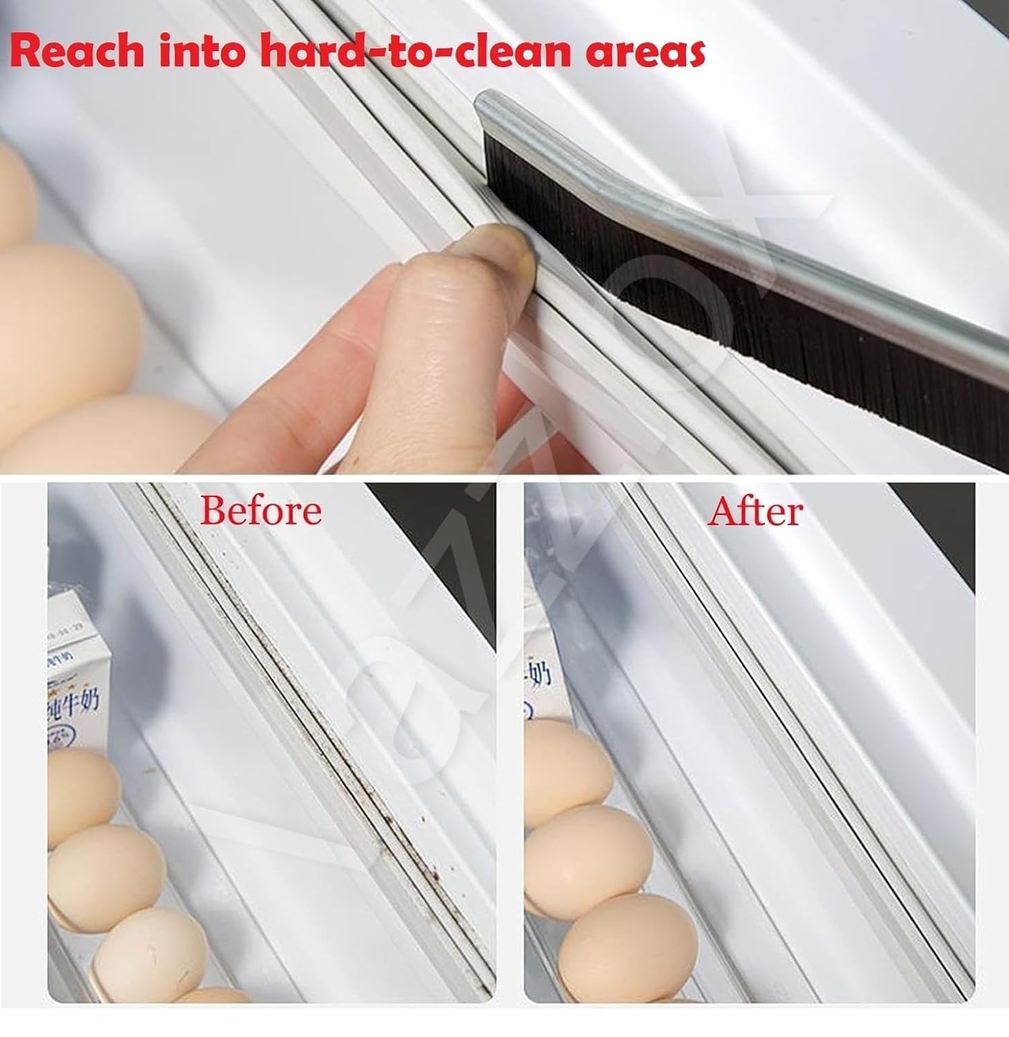 Black sparrow Mini kitchan,Window Gap Cleaning Brush,Clean The Dead Corners of Bathroom Kitchen Tiles, Window Slots, Multi-Purpose Door Window Deep Cleaning Brush Supplies(Pack of 3) 3