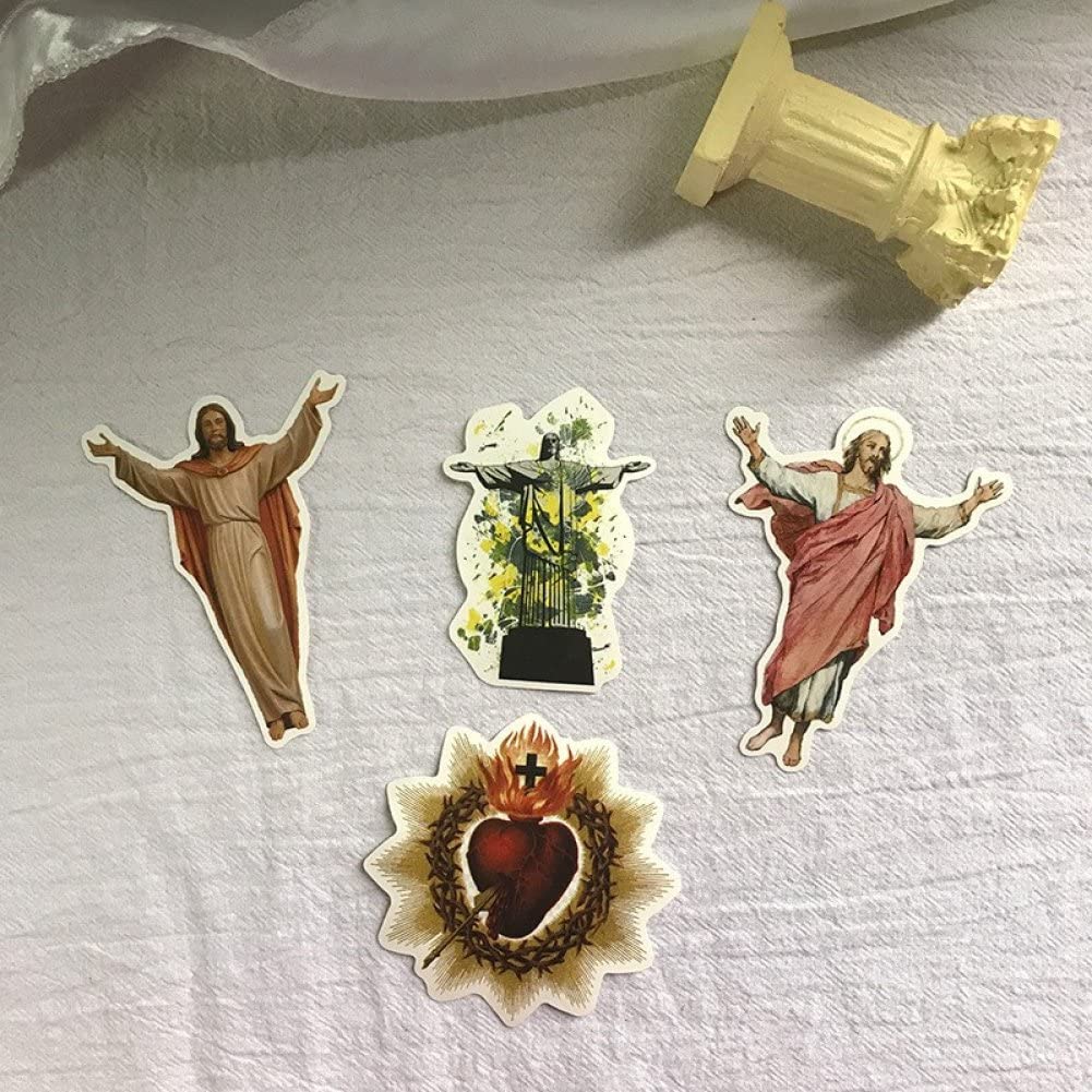 68 szt. naklejki Jezus na walizkę deskorolkę laptopa bagaż lodówkę telefon stylizacja samochodu DIY kalkomania naklejka