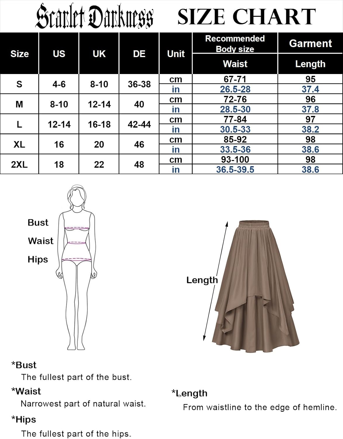 SCARLET DARKNESS Women’s Renaissance Maxi Skirt Elastic High Waist Double Layered Swing Skirt Vintage Pirate Tiered Skirts with Pockets 4 71n4suq6FEL. AC SL1500